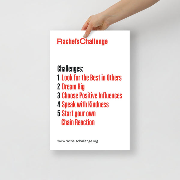 Rachel’s Challenge 5 Challenges Poster