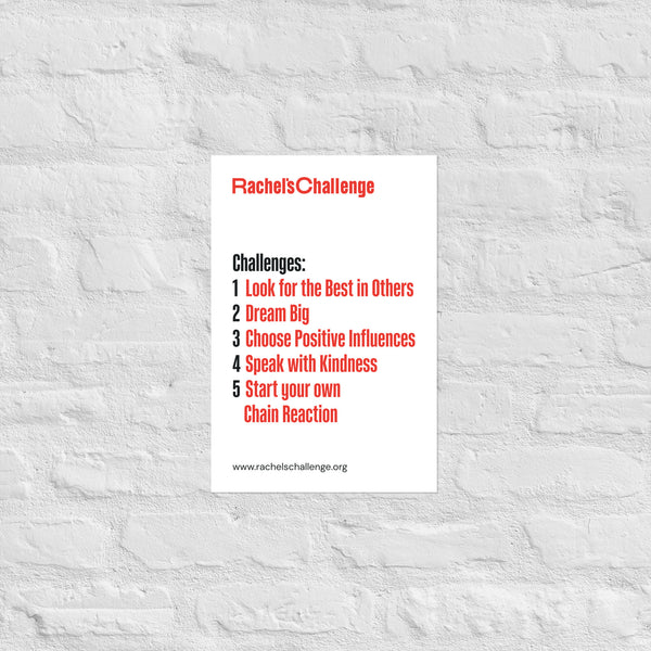 Rachel's Challenge 5 Challenges Poster